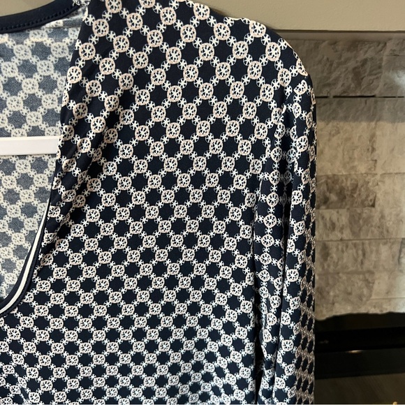 Max Studio size Large blue graphic swing dress - Picture 5 of 8